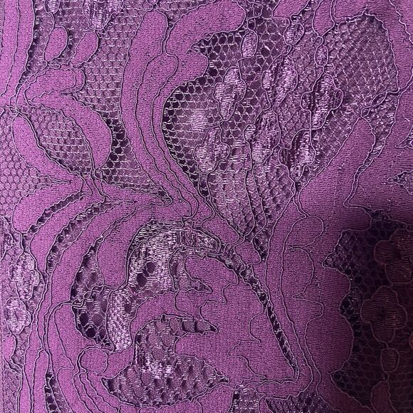 Lulus Mini Dress Size S All For You Dark Purple Lace Bodycon 3/4 Sleeve - Picture 7 of 10